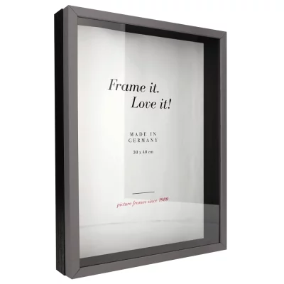 Unibox Bildram 13x18 cm | grå-svart | Standardglas (2 mm)