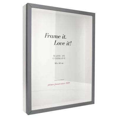Unibox Bildram 13x18 cm | grå-vit | Standardglas (2 mm)