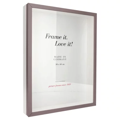 Unibox Bildram 13x18 cm | brun-vit | Standardglas (2 mm)