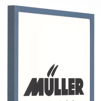 Houten kader Beieren 10x15 cm | blauw | normaal glas (2 mm)