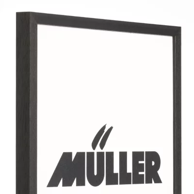 Houten kader Beieren op maat bruinzwart | normaal glas (2 mm)
