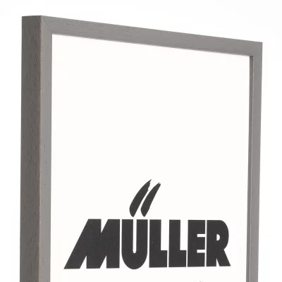 Houten kader Beieren op maat donkergrijs | normaal glas (2 mm)