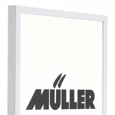 Houten kader Beieren op maat pastelblauw | normaal glas (2 mm)