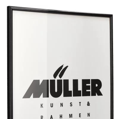 Houten fotolijst Hessen 28x35 cm | antraciet, glanzend | normaal glas (2 mm)