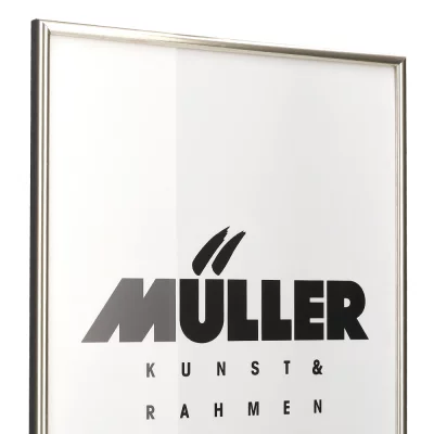 Houten fotolijst Hessen 18x18 cm | witgoud, glanzend | normaal glas (2 mm)