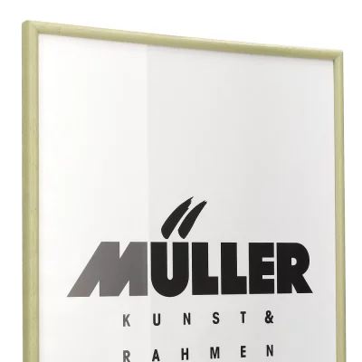 Houten fotolijst Hessen op maat rietgroen | normaal glas (2 mm)
