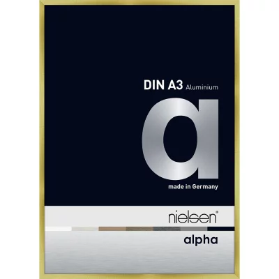 Thumbnail von Alu-Bilderrahmen Profil alpha Brushed Gold 29,7x42 cm (A3)