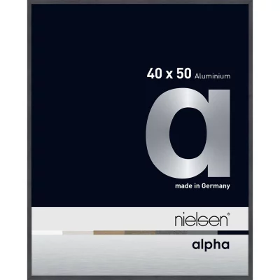Thumbnail von Alurahmen Alpha - Art Edition Grau (furnierte Oberfläche) 40x50 cm