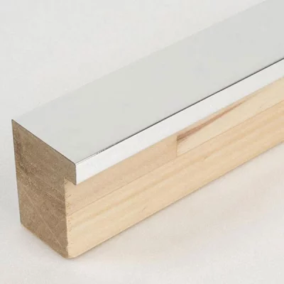 Holzrahmen Sonderzuschnitt, Matrix 39 Aluminium | Leerrahmen (ohne Glas und Rückwand)