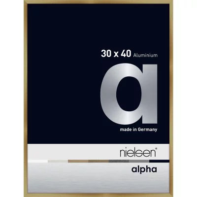 Aluminium lijst Alpha 30x40 cm | amber geborsteld | museumglas UV 70, optisch ontspiegeld