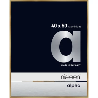 Alurahmen Alpha 40x50 cm | Brushed Amber | Normalglas (2 mm)