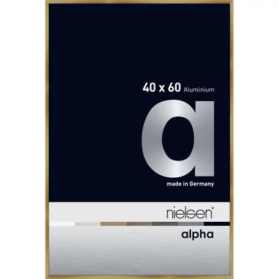 Alurahmen Alpha 40x60 cm | Brushed Amber | Normalglas (2 mm)