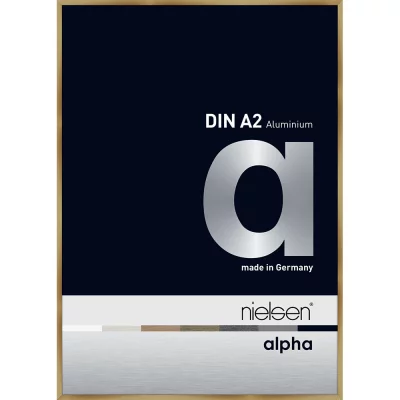 Alurahmen Alpha 42x59,4 cm (A2) | Brushed Amber | Normalglas (2 mm)