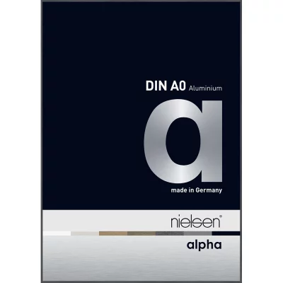 Alurahmen Alpha 84,1x118,9 cm (A0) | Dunkelgrau glanz | Normalglas (2 mm)