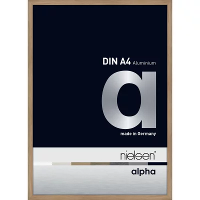 Alurahmen Alpha 21x29,7 cm (A4) | Eiche (furnierte Oberfläche) | Normalglas (2 mm)