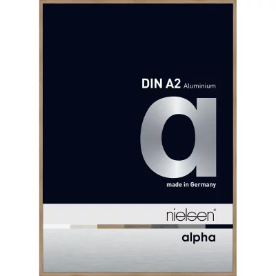 Alurahmen Alpha 42x59,4 cm (A2) | Eiche (furnierte Oberfläche) | Normalglas (2 mm)
