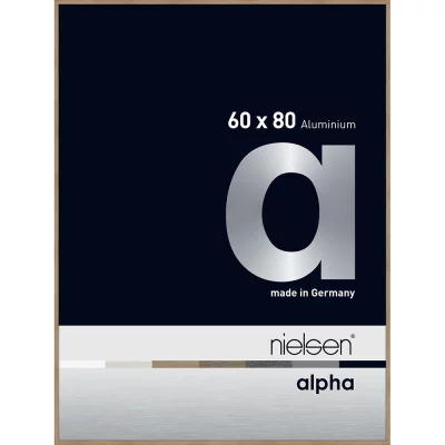Alurahmen Alpha 60x80 cm | Eiche (furnierte Oberfläche) | Normalglas (2 mm)