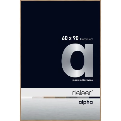 Alurahmen Alpha 60x90 cm | Eiche (furnierte Oberfläche) | Normalglas (2 mm)