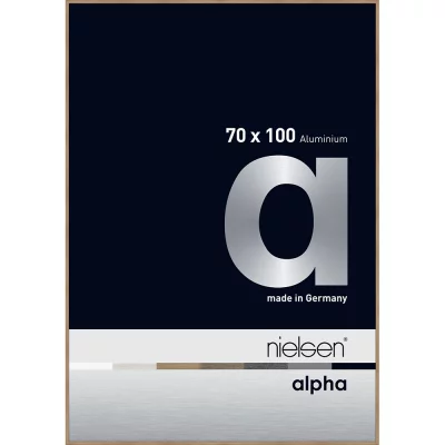 Alurahmen Alpha 70x100 cm | Eiche (furnierte Oberfläche) | Normalglas (2 mm)