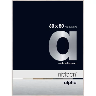 Alurahmen Alpha 60x80 cm | Eiche weiß (furnierte Oberfläche) | Normalglas (2 mm)