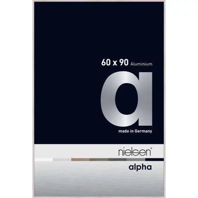 Alurahmen Alpha 60x90 cm | Eiche weiß (furnierte Oberfläche) | Normalglas (2 mm)
