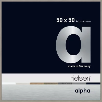Aluminum kader Alpha 50x50 cm | lichtgrijs, fineer | normaal glas (2 mm)