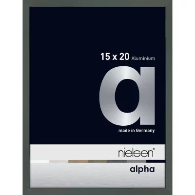 Alurahmen Alpha 15x20 cm | Platin | Normalglas (2 mm)