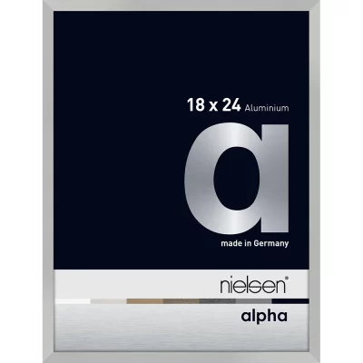 Alurahmen Alpha 18x24 cm | Silber matt | Normalglas (2 mm)