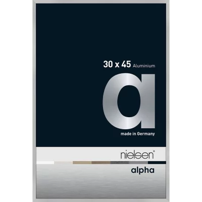 Alurahmen Alpha 30x45 cm | Silber matt | Normalglas (2 mm)