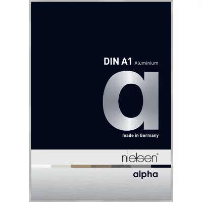 Alurahmen Alpha 59,4x84,1 cm (A1) | Silber matt | Normalglas (2 mm)