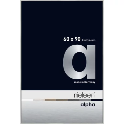 Alurahmen Alpha 60x90 cm | Silber matt | Normalglas (2 mm)