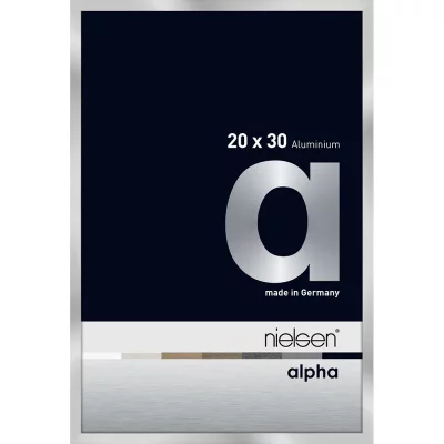 Alurahmen Alpha 20x30 cm | Silber | Normalglas (2 mm)