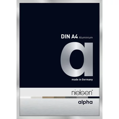 Alurahmen Alpha 21x29,7 cm (A4) | Silber | Normalglas (2 mm)