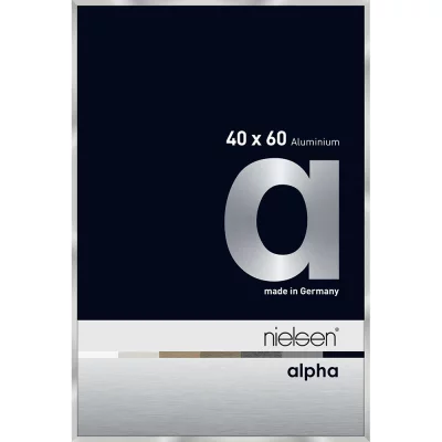Alurahmen Alpha 40x60 cm | Silber | Normalglas (2 mm)