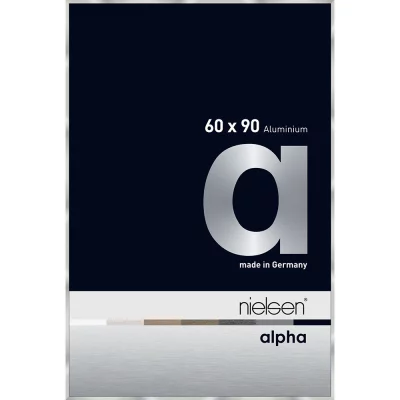 Alurahmen Alpha 60x90 cm | Silber | Normalglas (2 mm)