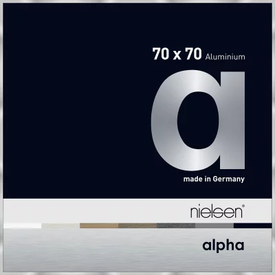 Alurahmen Alpha 70x70 cm | Silber | Normalglas (2 mm)