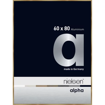 Alurahmen Profil alpha 60x80 cm | Brushed Amber | Normalglas (2 mm)