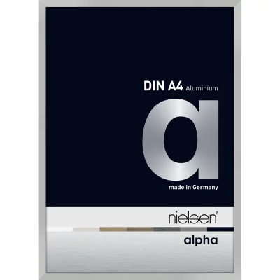 Alurahmen Profil alpha 21x29,7 cm (A4) | Silber matt | Normalglas (2 mm)