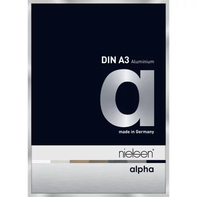Alurahmen Profil alpha 29,7x42 cm (A3) | Silber | Normalglas (2 mm)