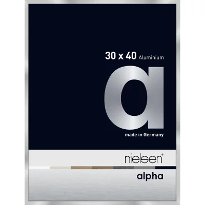 Alurahmen Profil alpha 30x40 cm | Silber | Normalglas (2 mm)