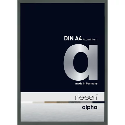 Alurahmen Sonderzuschnitt, Profil alpha Platin | Kunstglas (2 mm)
