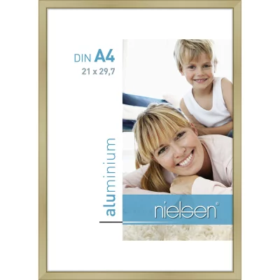 Alurahmen Classic 21x29,7 cm (A4) | Gold matt | Normalglas (2 mm)