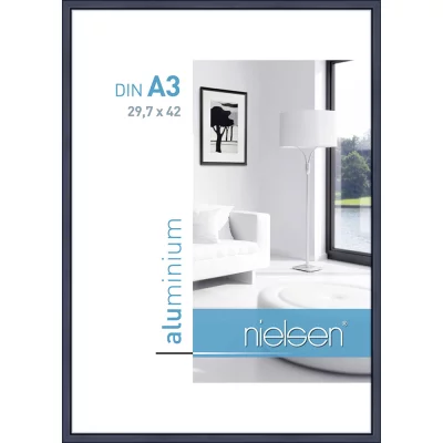 Alurahmen Classic 29,7x42 cm (A3) | Blu | Normalglas (2 mm)