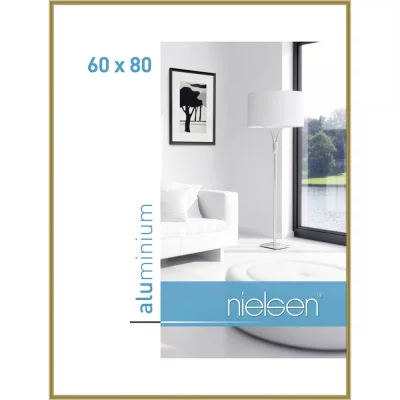 Alurahmen Classic 60x80 cm | Gold | Normalglas (2 mm)