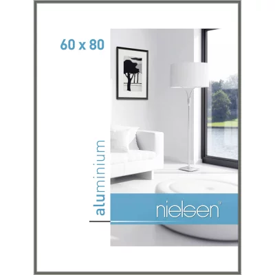 Alurahmen Classic 60x80 cm | Contrastgrau | Normalglas (2 mm)