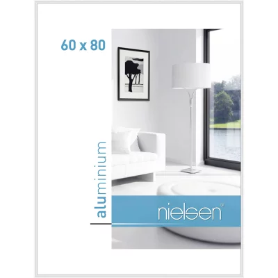 Alurahmen Classic 60x80 cm | Weiß glanz | Normalglas (2 mm)