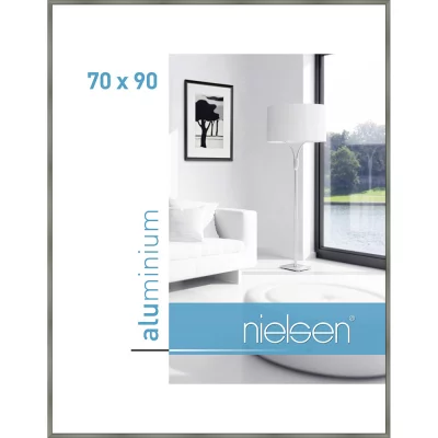 Alurahmen Classic 70x90 cm | Platin | Normalglas (2 mm)