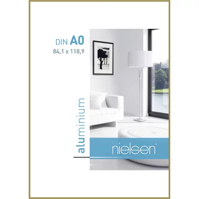 Alurahmen Classic 84,1x118,9 cm (A0) | Gold | Normalglas (2 mm)
