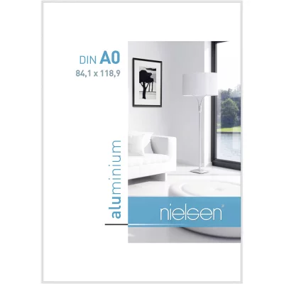 Alurahmen Classic 84,1x118,9 cm (A0) | Weiß glanz | Normalglas (2 mm)
