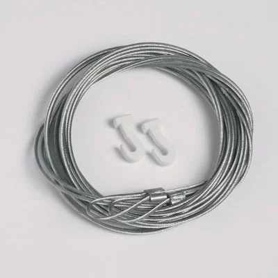 50 szt. linek stalowych 1,3mm/200cm z pętelką i przesuwanymi hakami (max. ciężar 7 kg) max. Tragkraft 7 kg